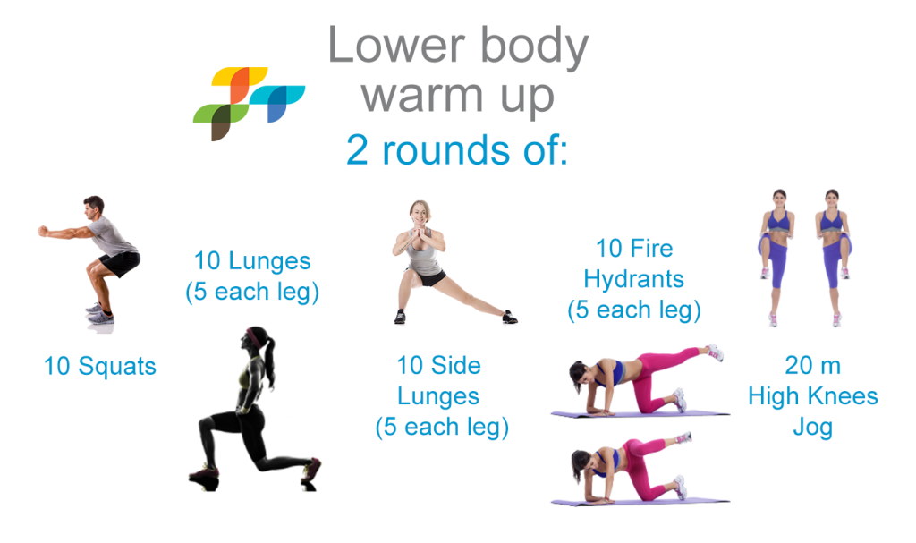 low body warm up exercise routine